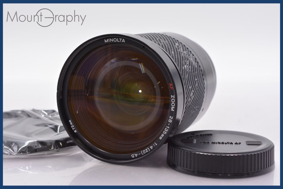 ミノルタ MINOLTA AF ZOOM 28-135mm F4-4.5 前後キャップ付 完動 同梱可 mj5193