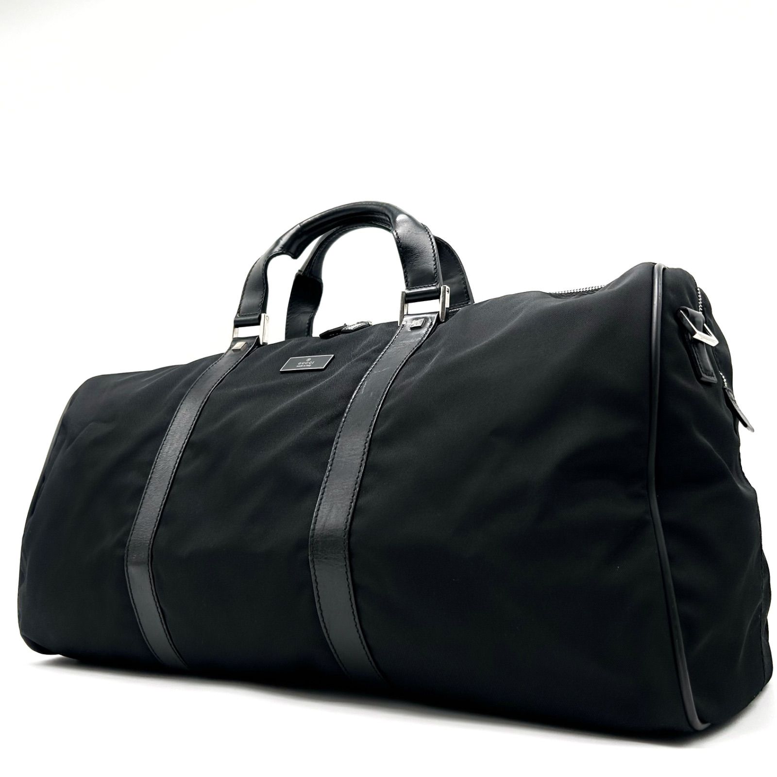 美品✨GUCCI 2way ボストンバッグ ナイロン ブラック 旅行 大容量