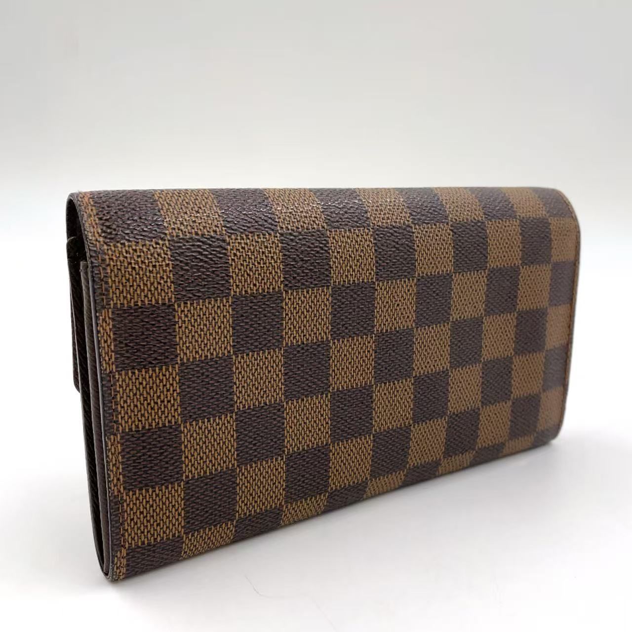 正規品 ルイヴィトン ポシェット ポルトモネ クレディ ダミエ エベヌ 長財布 LOUIS VUITTON ポルトビエ カルトクレディモネ ダミエ エベヌ 二