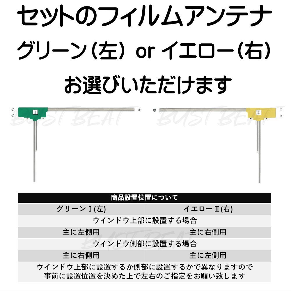 ニッサン 純正 MP309-A 対応 カロッツェリア 地デジ ワンセグ フィルム アンテナ GPS セット GT16 - メルカリ