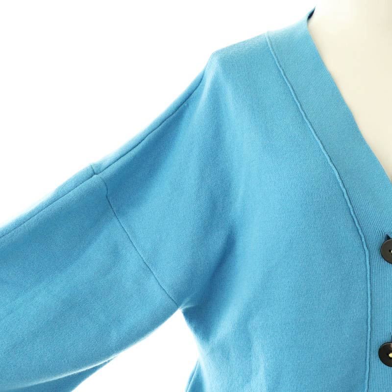 エンフォルド ENFOLD PEPLUM CARDIGAN カーディガン ニット 38 青 黄色 /MI ■OS レディース エンフォルド ENFOLD PEPLUM CARDIGAN カーディガン ニット 38