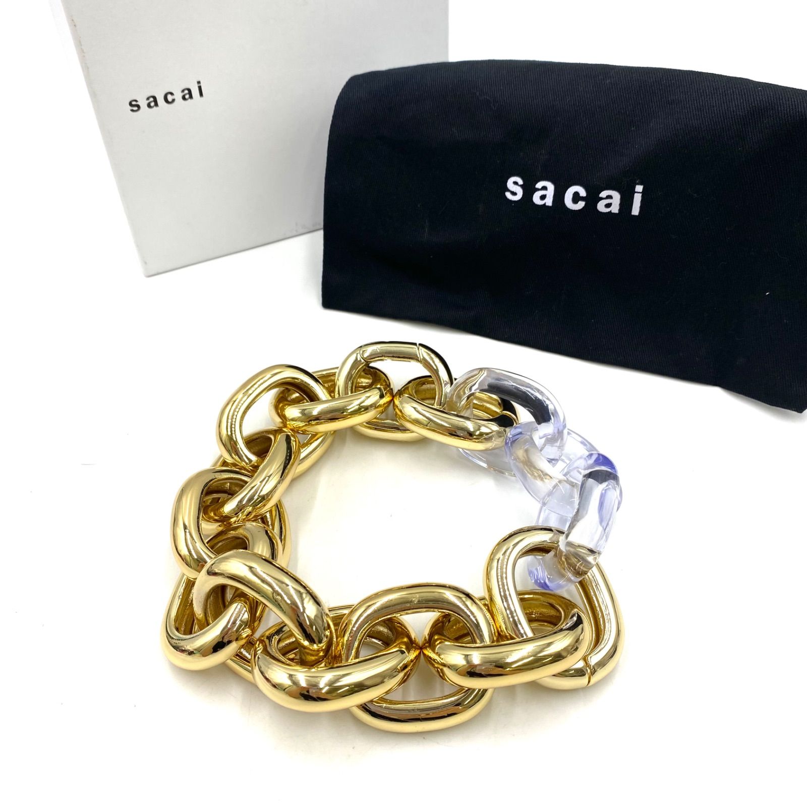 極上美品 Sacai サカイ チェーン ネックレス チョーサー