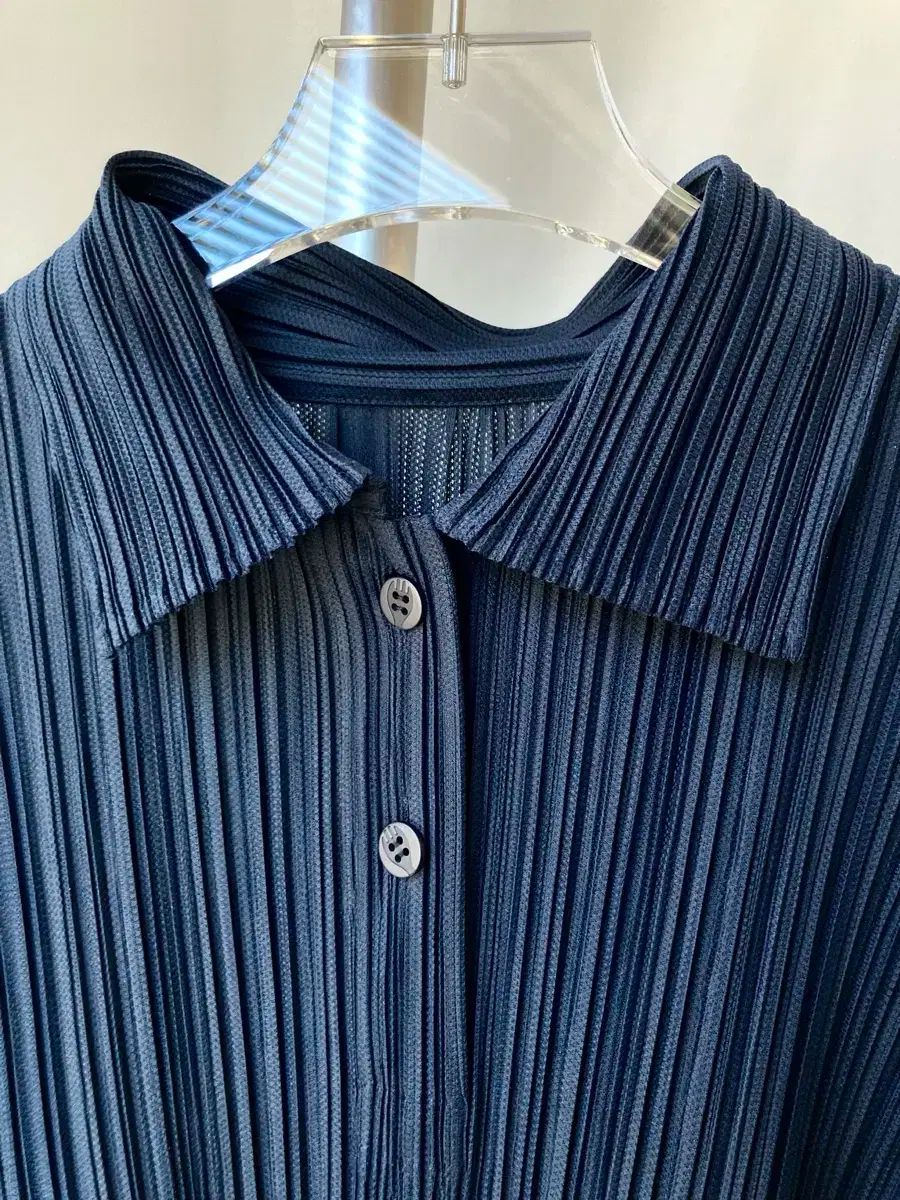 ISSEY MIYAKE イッセイミヤケ PLEATS PLEASE プリーツプリーズ 半袖 シャツ ブラウス 3 ネイビー