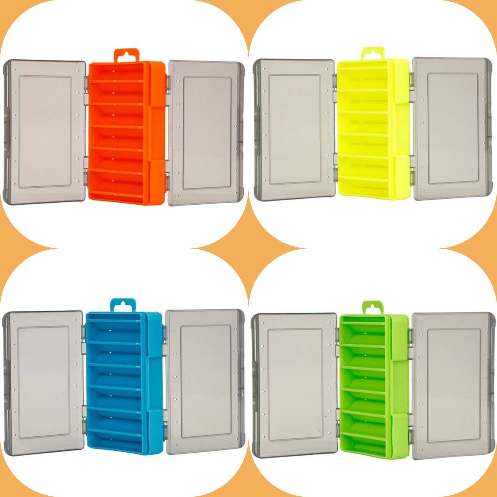 両面収納□リバーシブルケース【メタルジグ・ミノー・ルアー12個収納