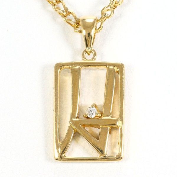 K18YG ネックレス Necklace ダイヤ カード鑑別書 総重量約6.8g 約47cm