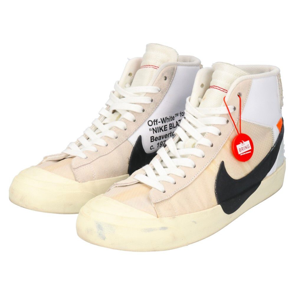 NIKE (ナイキ) ×OFF-WHITE The 10 BLAZER MID AA3832-100 オフホワイト ブレザー ミッドカットスニーカー  US9.5/27.5cm ホワイト