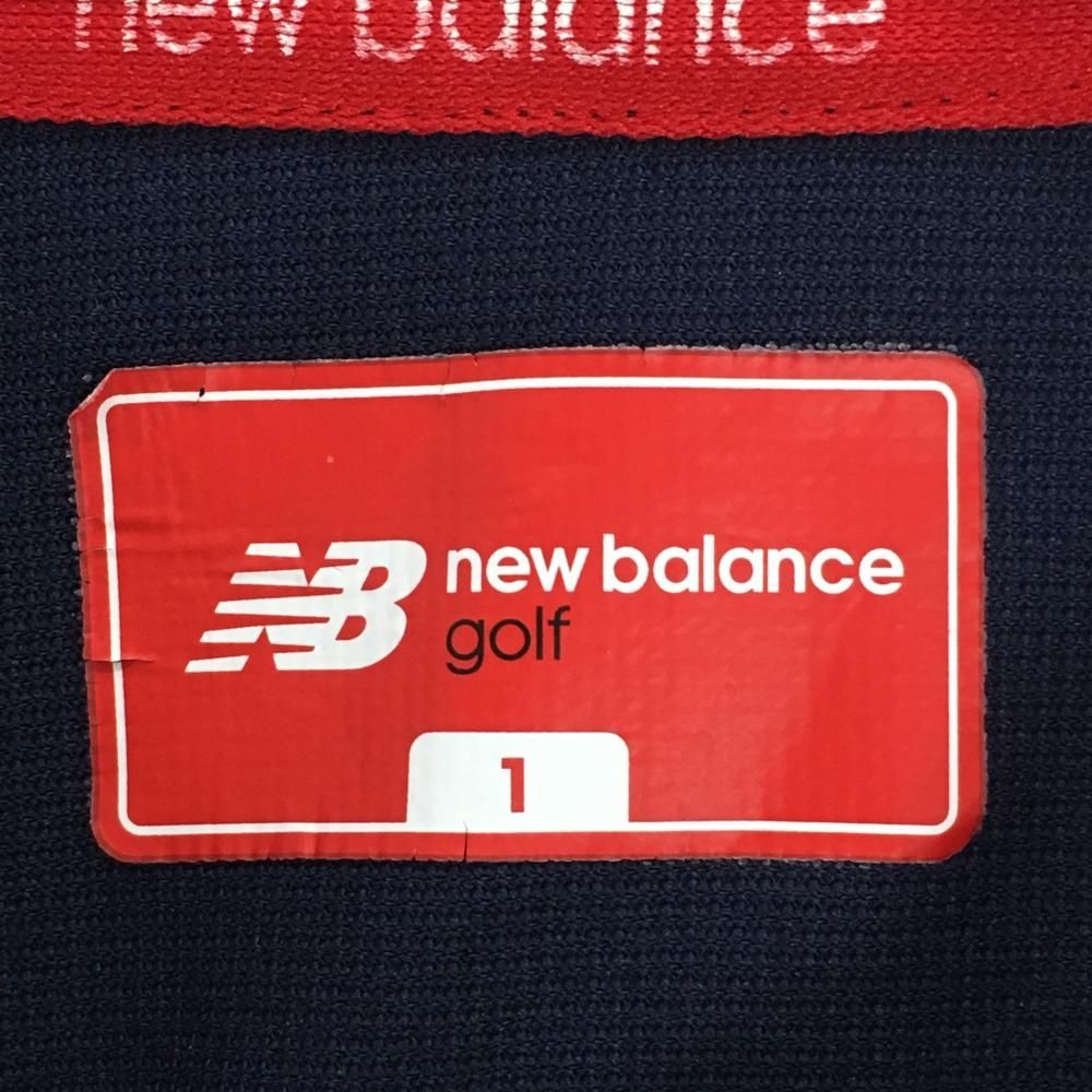 ニューバランスゴルフ ノースリーブポロシャツ ネイビー×白 スニーカーワッペン レディース 1(M) ゴルフウェア New Balance