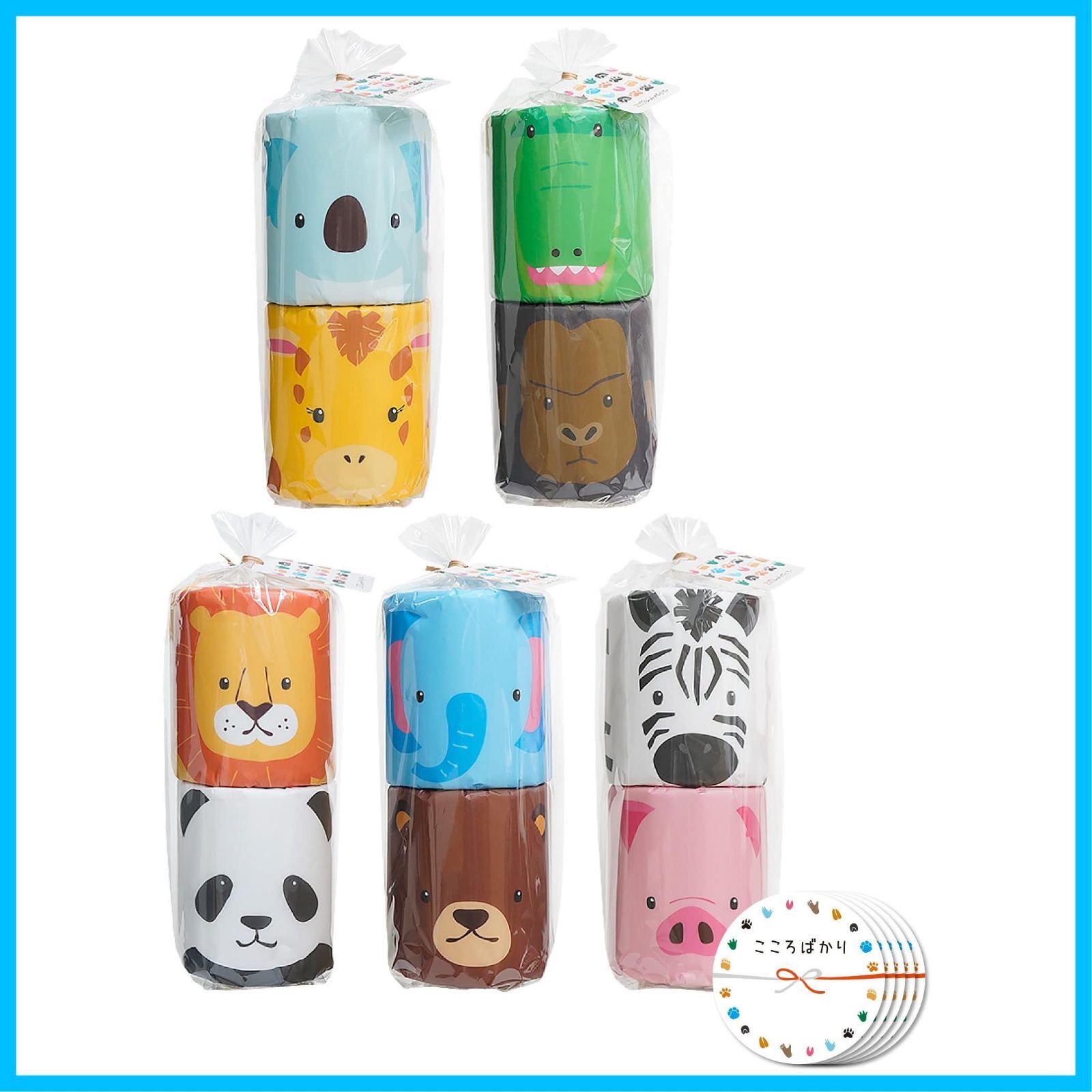 数量 ギフト お返し イベント かわいいトイレットペーパーギフト ZOOレットペーパー 挨拶 コンビ 引っ越し 5個セット 無料のしシール付き 引越し あいさつ用