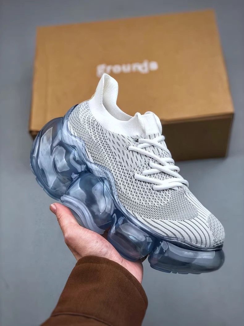 grounds グラウンズ スニーカー シンプル カジュアルシューズ レディース ブルー ホワイト