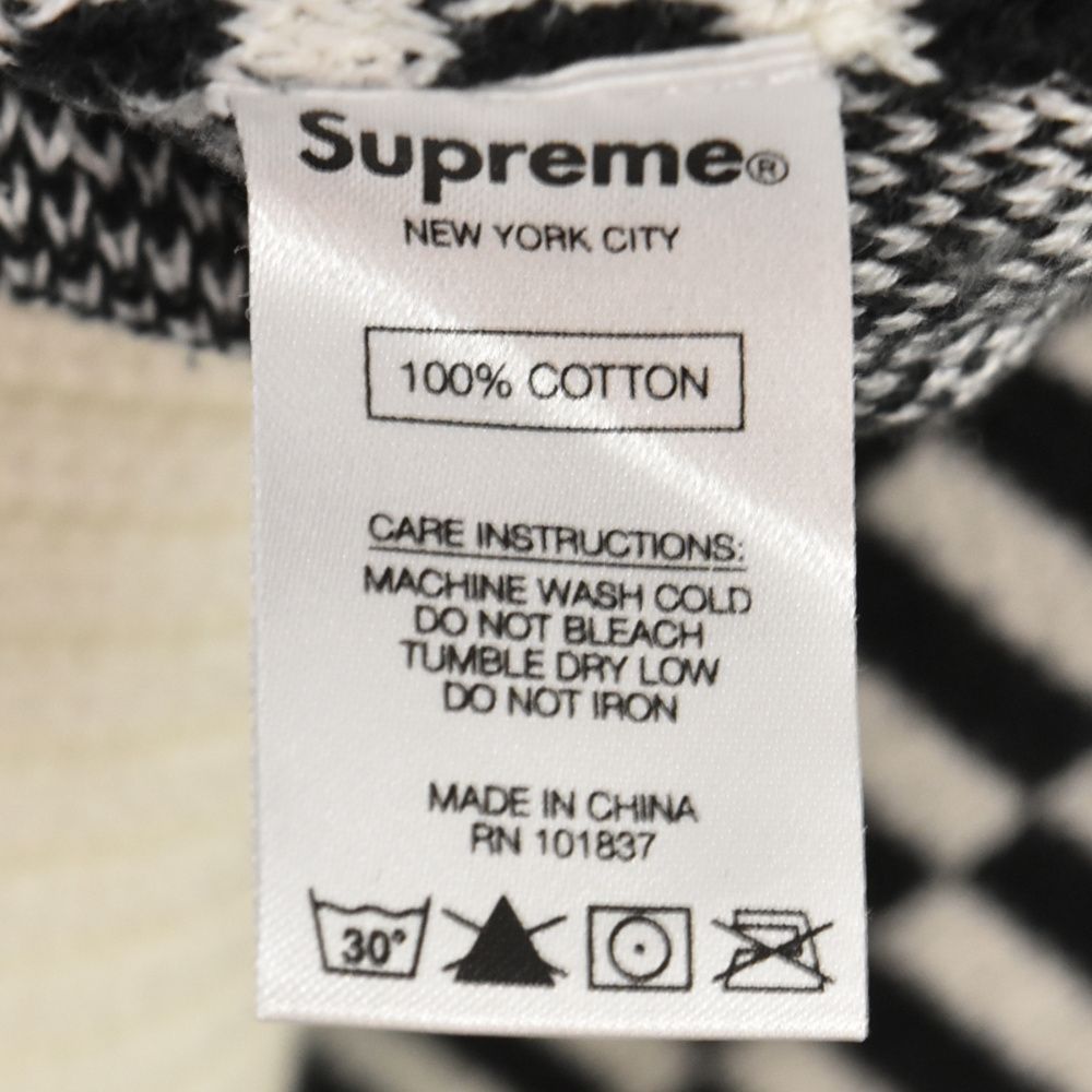 SUPREME (シュプリーム) 20SS Back Logo Sweater Checkerboard バック