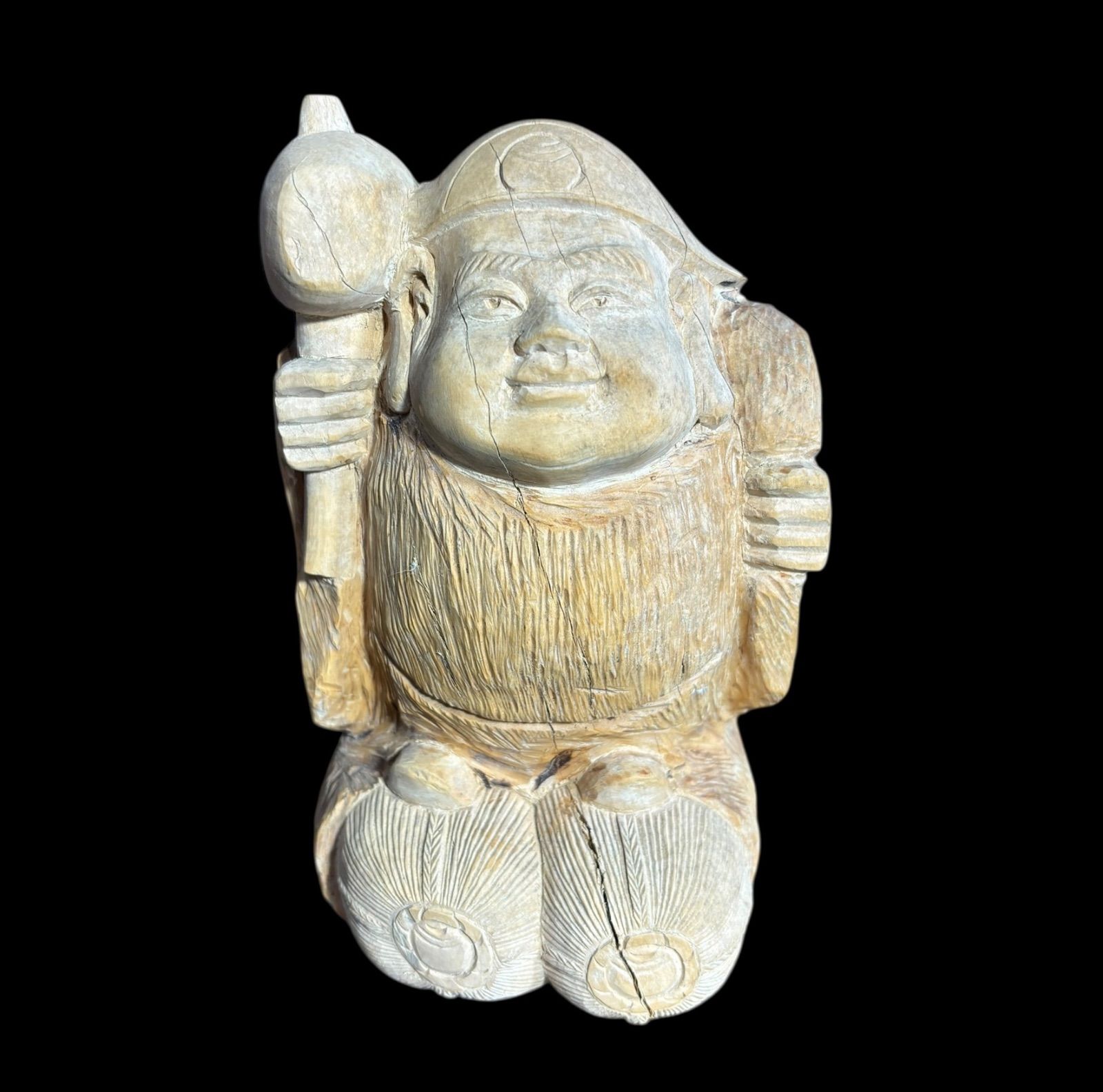 木彫り 大黒天 七福神 木製 大黒様 開運 縁起物 彫刻 仏像 古