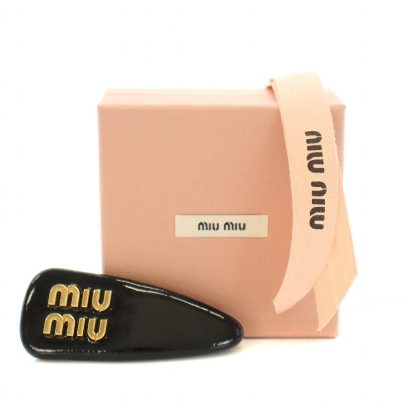 ミュウミュウ miumiu ヘアアクセサリー バレッタ ヘアクリップ