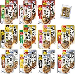 はごろも 健康シリーズ レトルト パウチ 詰め合わせ セット レトルト食品 さば さんま いわし 11種22食 薬味ばあちゃんの七味唐辛子