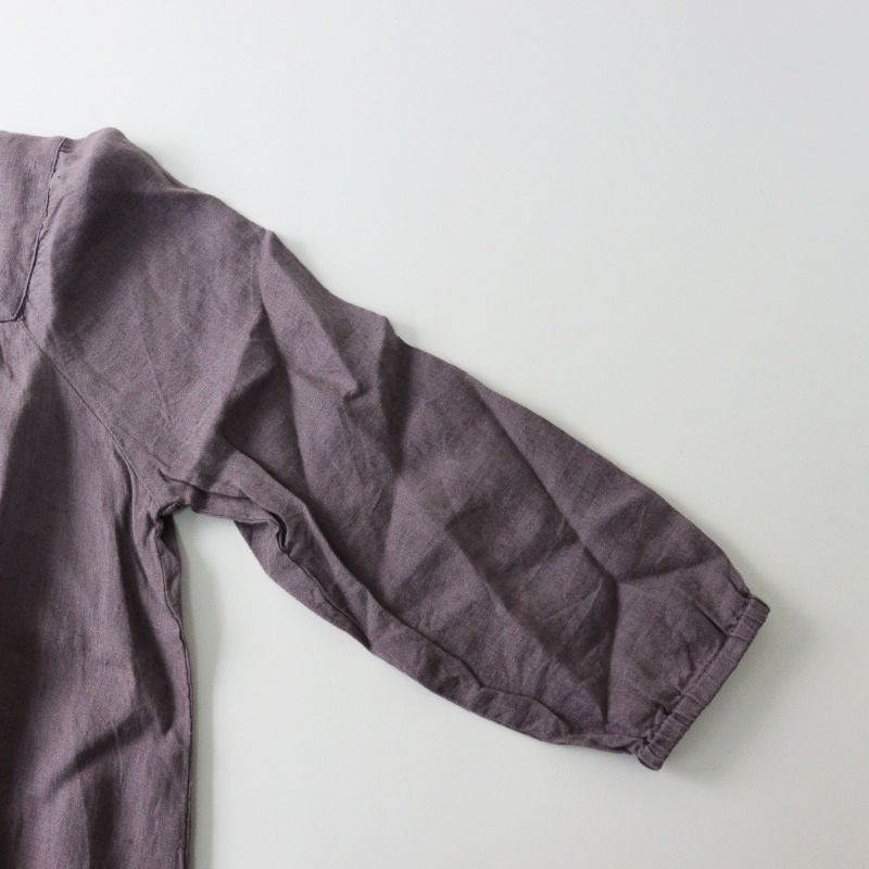 美品 fog linen work 麻100% ルペ チュニック ギャザー フォグリネンワーク fog linen work ラウンドネック ギャザー