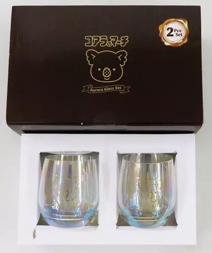 中古】グラス マーチくん＆ワルツちゃん オーロラグラスセット(2