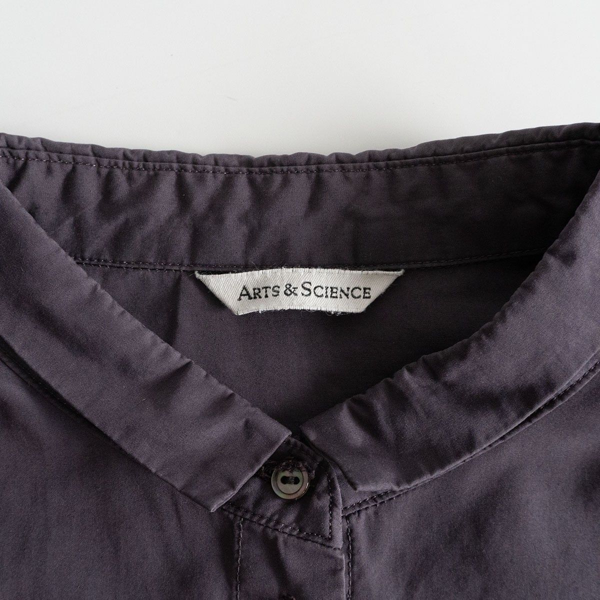 アーツアンドサイエンス　シャツワンピース アーツ＆サイエンス 16AW コットンフランネルバンドカラーシャツ
