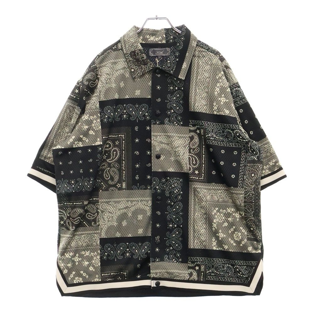 KITH (キス) 25SS Printed Mesh Woodpoint Shirt バンダナ総柄
