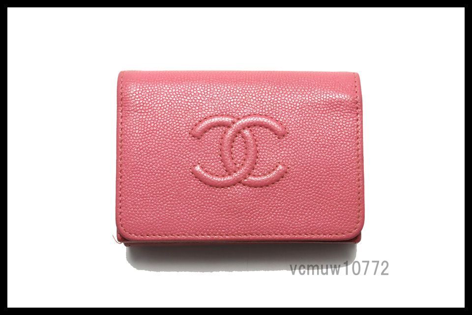 近年モデル希少美中古□CHANEL 26番台 キャビアスキン ココマーク レザー 3つ折り財布 シャネル□0718ss3173-8M - メルカリ