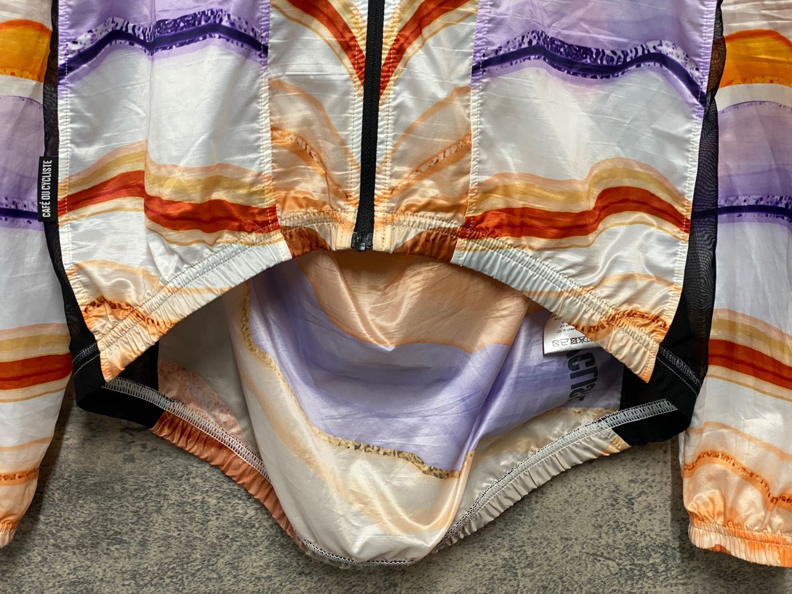 JK608 カフェドシクリステ Cafe du Cycliste atelier GAELLA 長袖 ウインドブレイカー 総柄 L BRIGHTFACE_UK