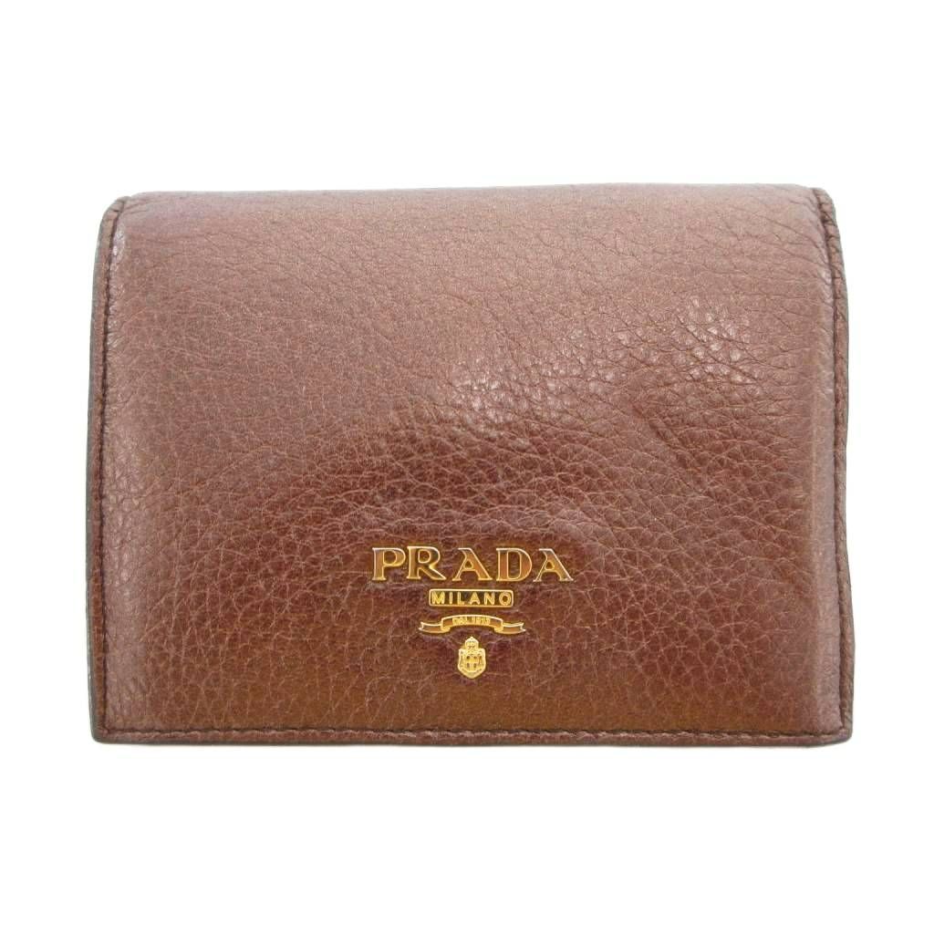 プラダ PRADA コンパクトウォレット 二つ折り財布 レザー
