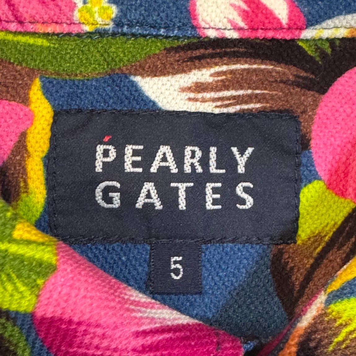 PEARLY GATES ポロシャツ 花柄 1 B033 PEARLY GATES パーリーゲイツ ポロ シャツ ゴルフ ウェア