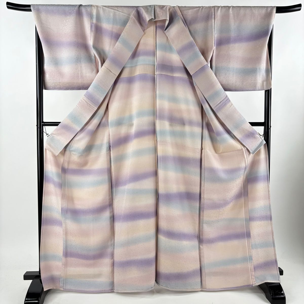 未着用　飯島輝也　小紋　江戸小紋　極鮫小紋　モノトーン　着物　032a d 未着用 飯島輝也 小紋 江戸小紋 極鮫小紋 モノトーン 着物 032a d 未着用