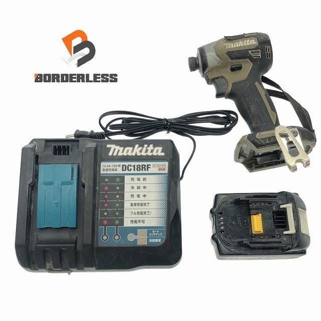 品 makita マキタ 18V 充電式インパクトドライバ TD173D オリーブ バッテリー1個 18V 6.0Ah 充電器付き
