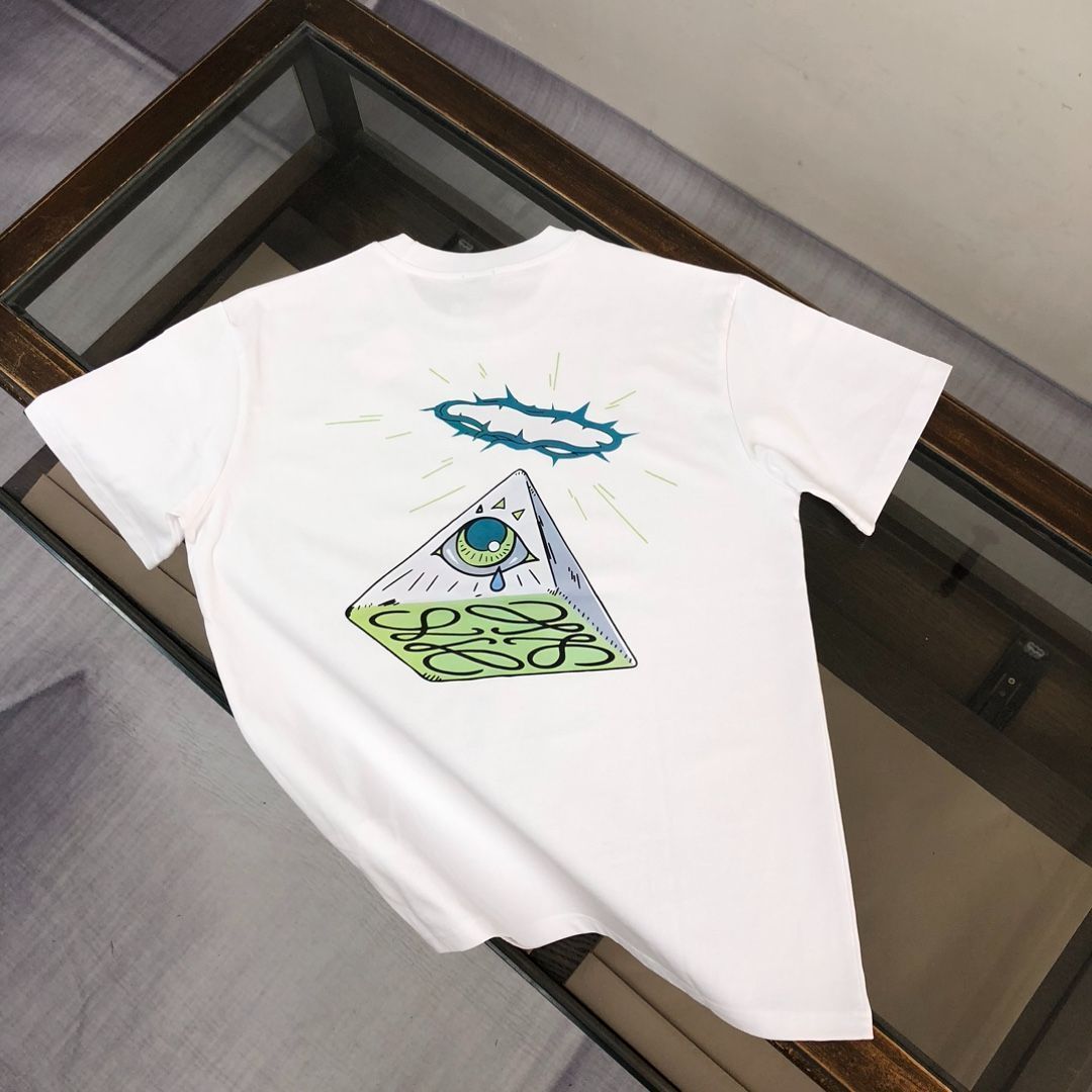 【目を惹くプリント】LOEWE Tシャツ スタイリッシュ 洗練 ロゴ 本日限定特価】LOEWE 春夏 ロゴプリントTシャツ [本日特価|新品