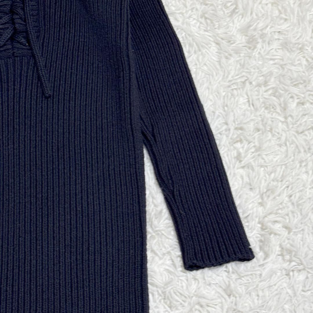 マキシ丈ウールニットワンピース