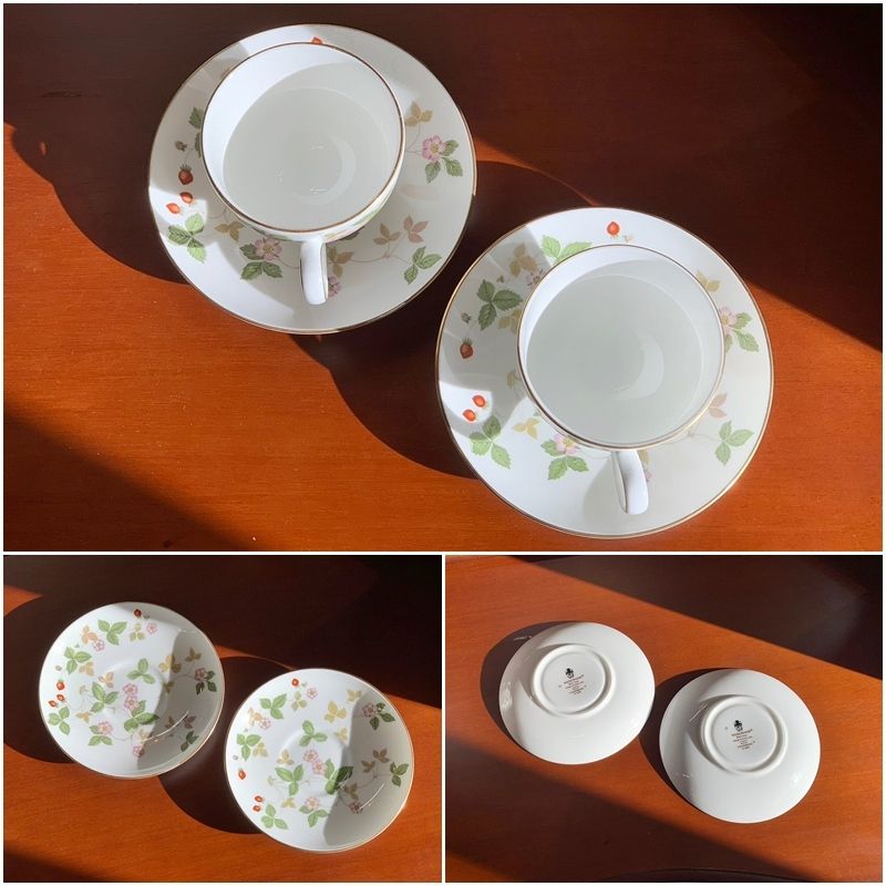 WEDGWOOD ウェッジウッド ワイルドストロベリー 黒壺 カップ＆ソーサー