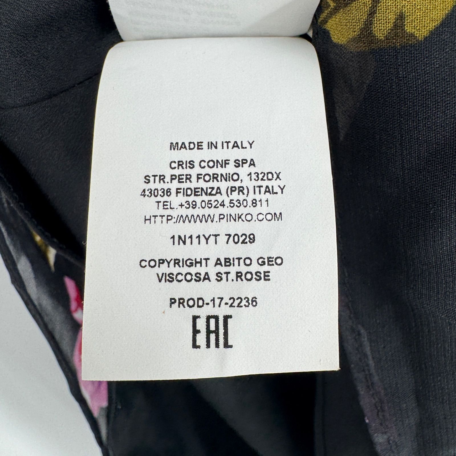 PINKO 長袖 ワンピース USA4 S～M相当 レディース ピンコ イタリア製 