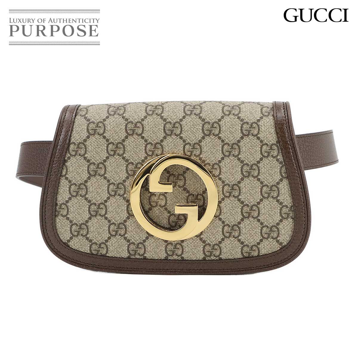 グッチ GUCCI ブロンディ GGスプリーム ベルト バッグ ウエスト ポーチ レザー ベージュ ブラウン 703807 90298018