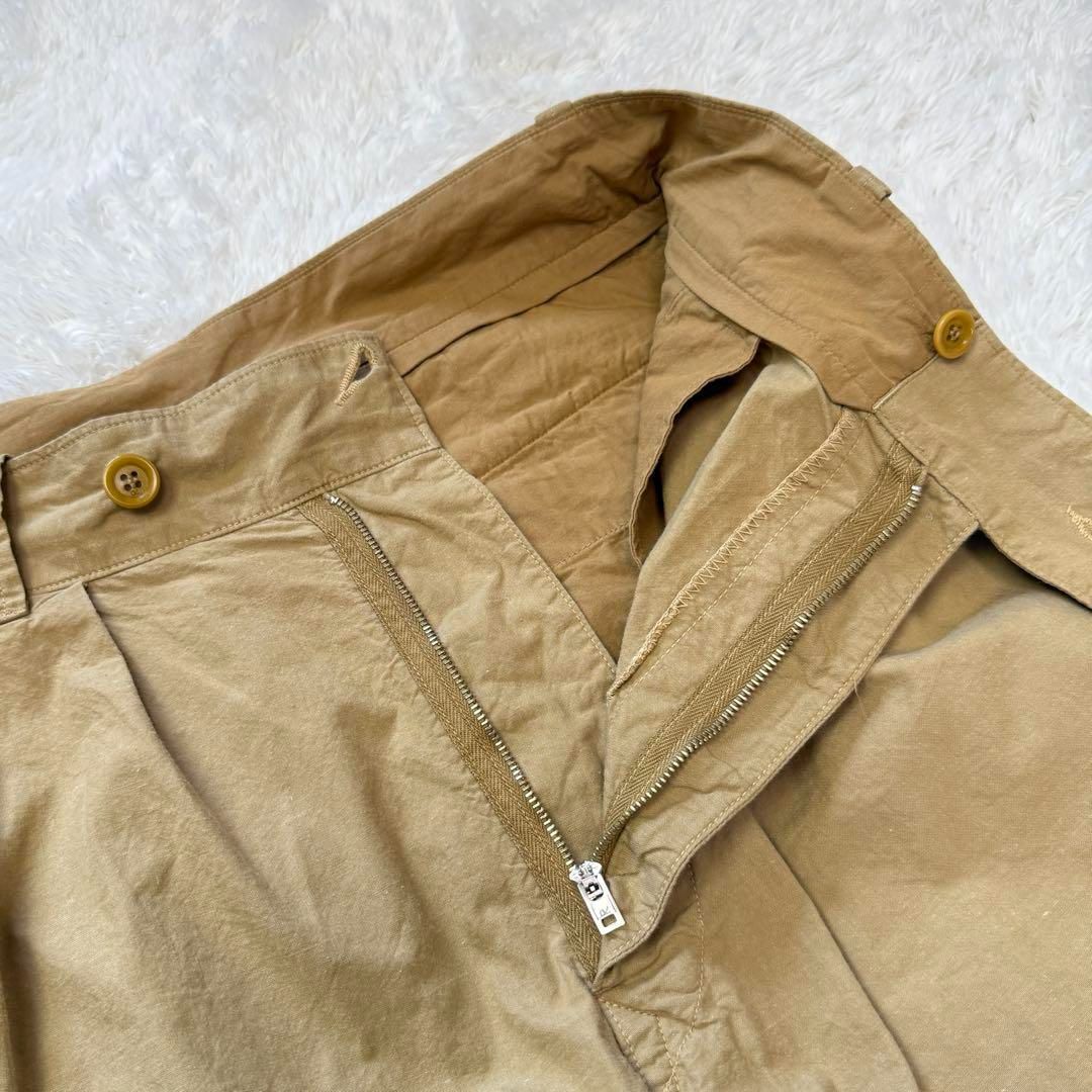 45R クックウェザーのシャルロットバギー パンツ ストレート　キャメル　L 45R クックウェザーのシャルロットバギー パンツ ストレート