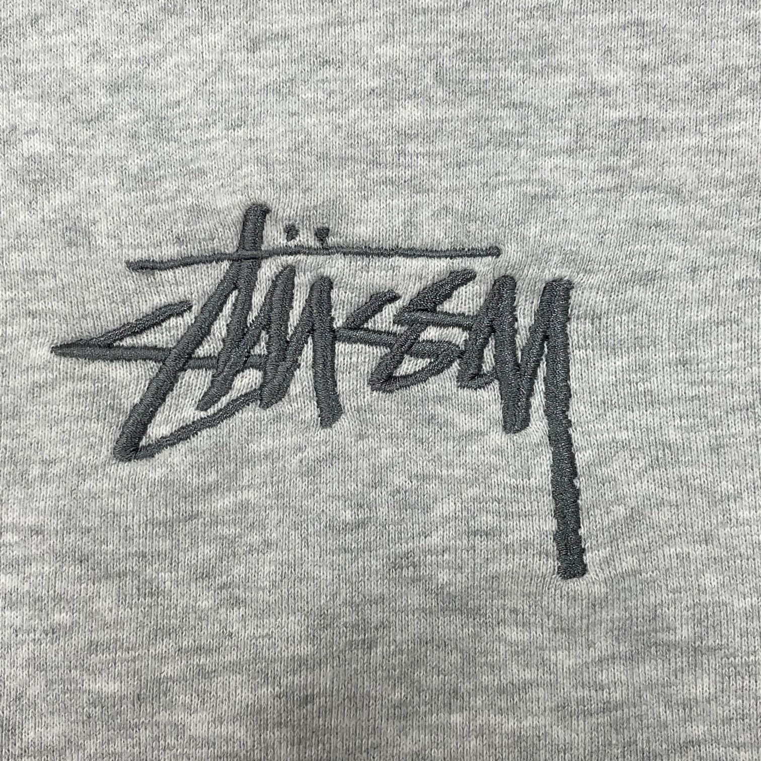 STUSSY 18AW STOCK LOGO APPLIQUE CREW SWEAT ストック ロゴ