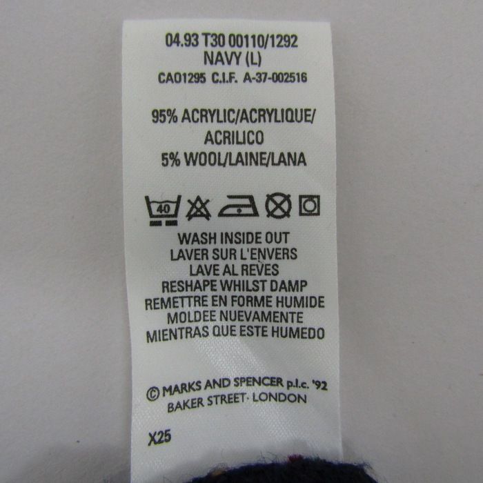 マークスアンドスペンサー レトロセーター トップス 長袖 セントマイケル 英国製 メンズ 4サイズ ネイビー Marks & Spencer マークスアンドスペンサー レトロセーター トップス 長袖 セント