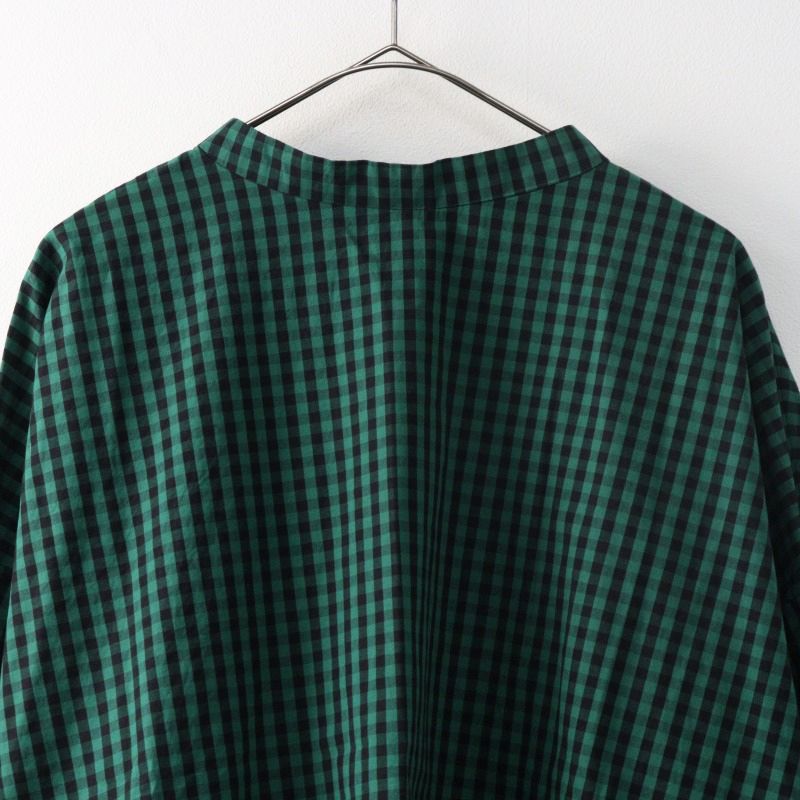 美品 2024AW サムウェアクロージング somewearclothing ギンガムチェック 2wayスクエアブラウス F グリーンXブラック【2400014510478】 美品 2024AW サムウェアクロージング somewearclothing ギンガム