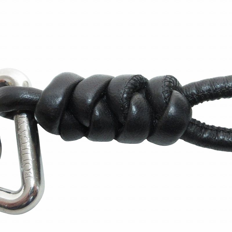 美品 ボッテガヴェネタ トライアングル キーリング 黒 シルバー