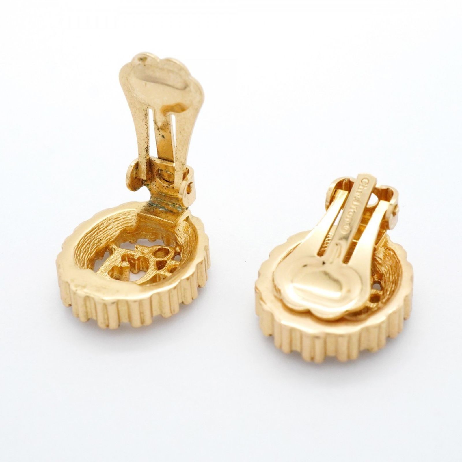 クリスチャン ディオール Christian Dior クリスチャンディオール イヤリング ディオール オーバル GPメッキ ラインストーン ゴールドレディース P1249402 FORTGASGNV_COM_BR