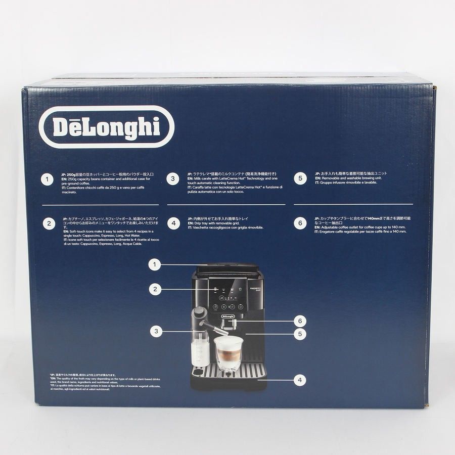 新品未開封】デロンギ マグニフィカ スタート ECAM22062B ブラック 全自動コーヒーマシン エスプレッソマシン DeLonghi 本体 デロンギ  コーヒーメーカー マグニフィカ スタート 全自動コーヒーマシン ECAM22062W delonghi 公式 全自動 豆 コーヒーマシーン ミルク  ... 【新品未開封】DeLonghi ECAM22062W