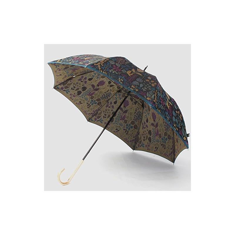 槙田商店 スティグ リンドベリ HERBARIUM グリーン 緑 レディース 長傘 UV 紫外線 カット 日傘 晴雨兼用 遮光 北欧デザイン 甲州織 0