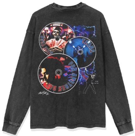 しんしん☆ ロンT 長袖 ヴィンテージ加工 S ザ ウィークエンド The Weeknd ヴィンテージ加工 両面プリント