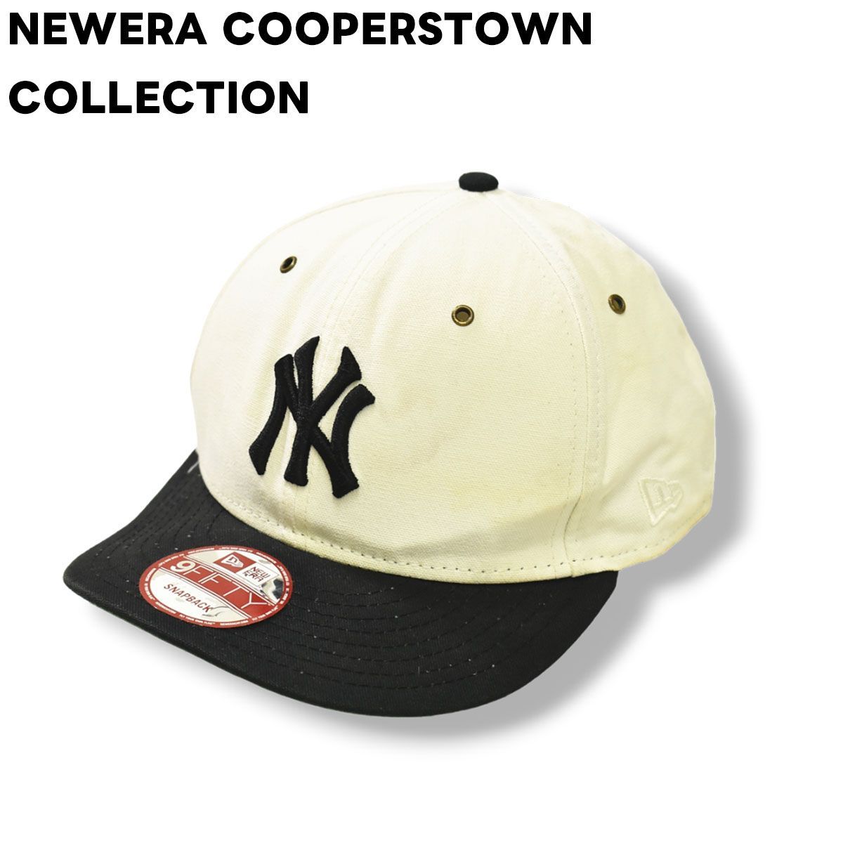 ニューエラ NEWERA クーパーズタウンコレクション COOPERSTOWN COLLECTION ニューヨークヤンキース スナップバック  9FIFTY ベースボールキャップ ホワイト x ブラック メンズ レディース ユニセックス 男女兼用 - メルカリ