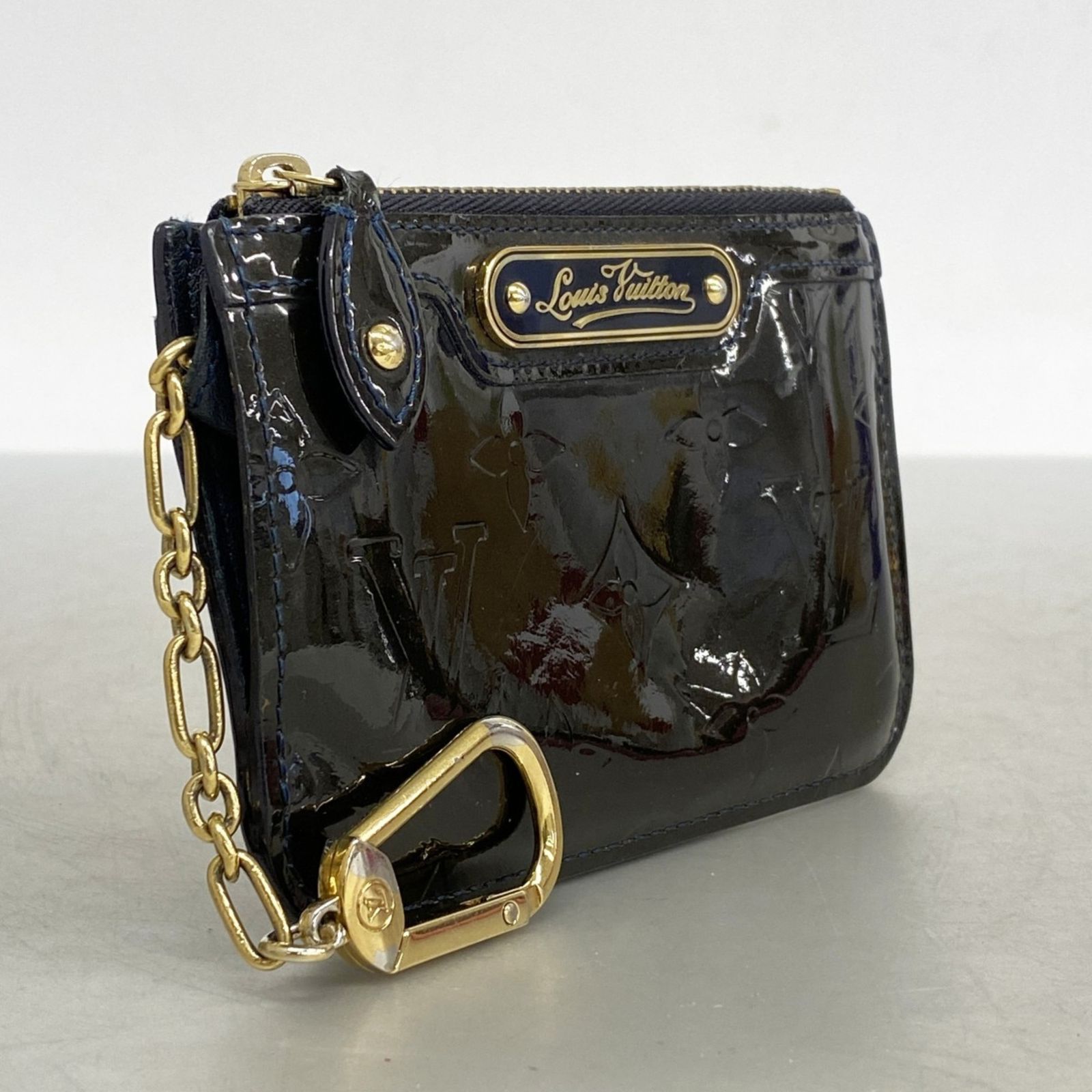 ルイ ヴィトン Louis Vuitton ルイ ヴィトン 財布 コインケース ヴェルニ ポシェットクレNM M91462 ブルーアンフィニレディース