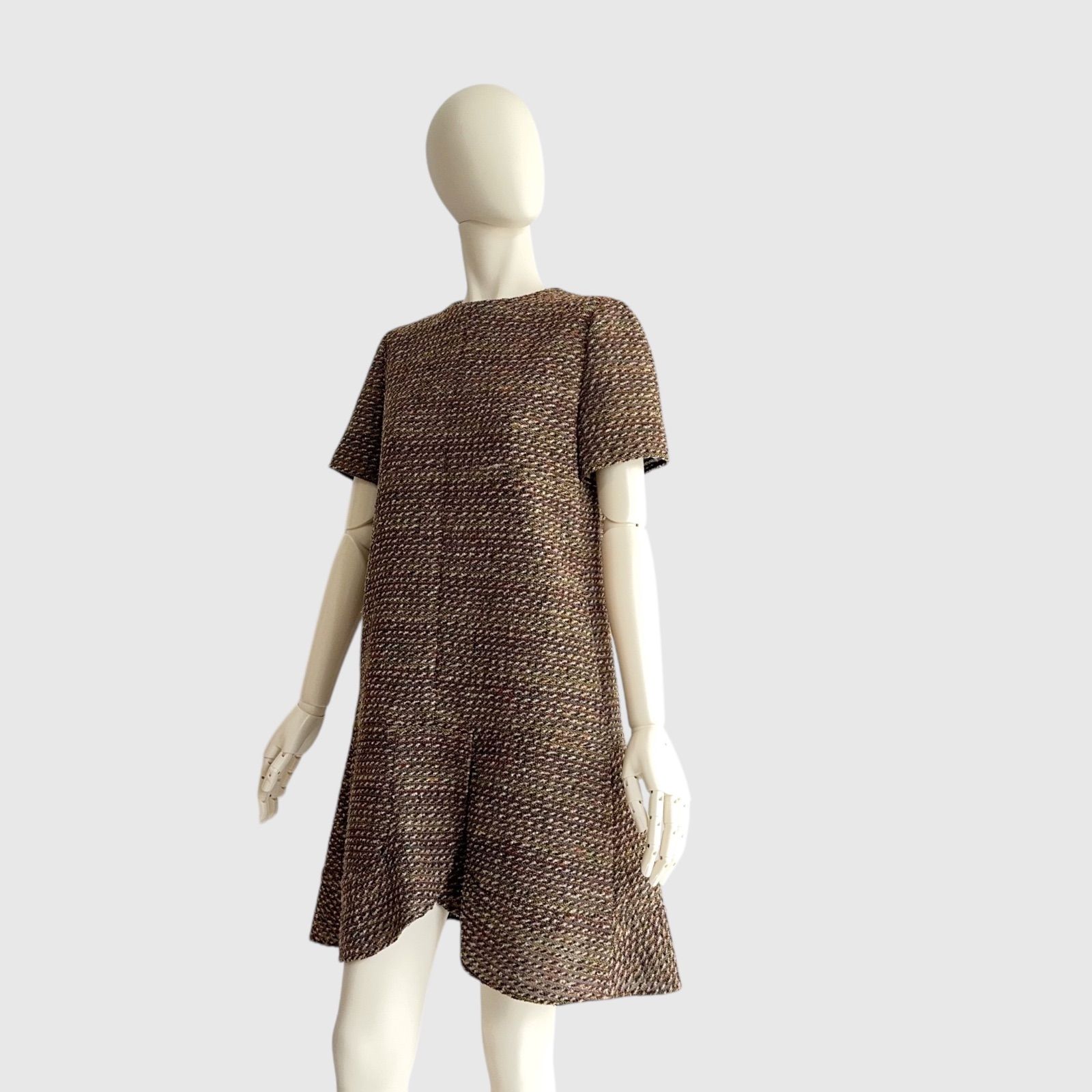 Chloe クロエ ワンピース ウール ツイードワンピース シルク混 - メルカリ 