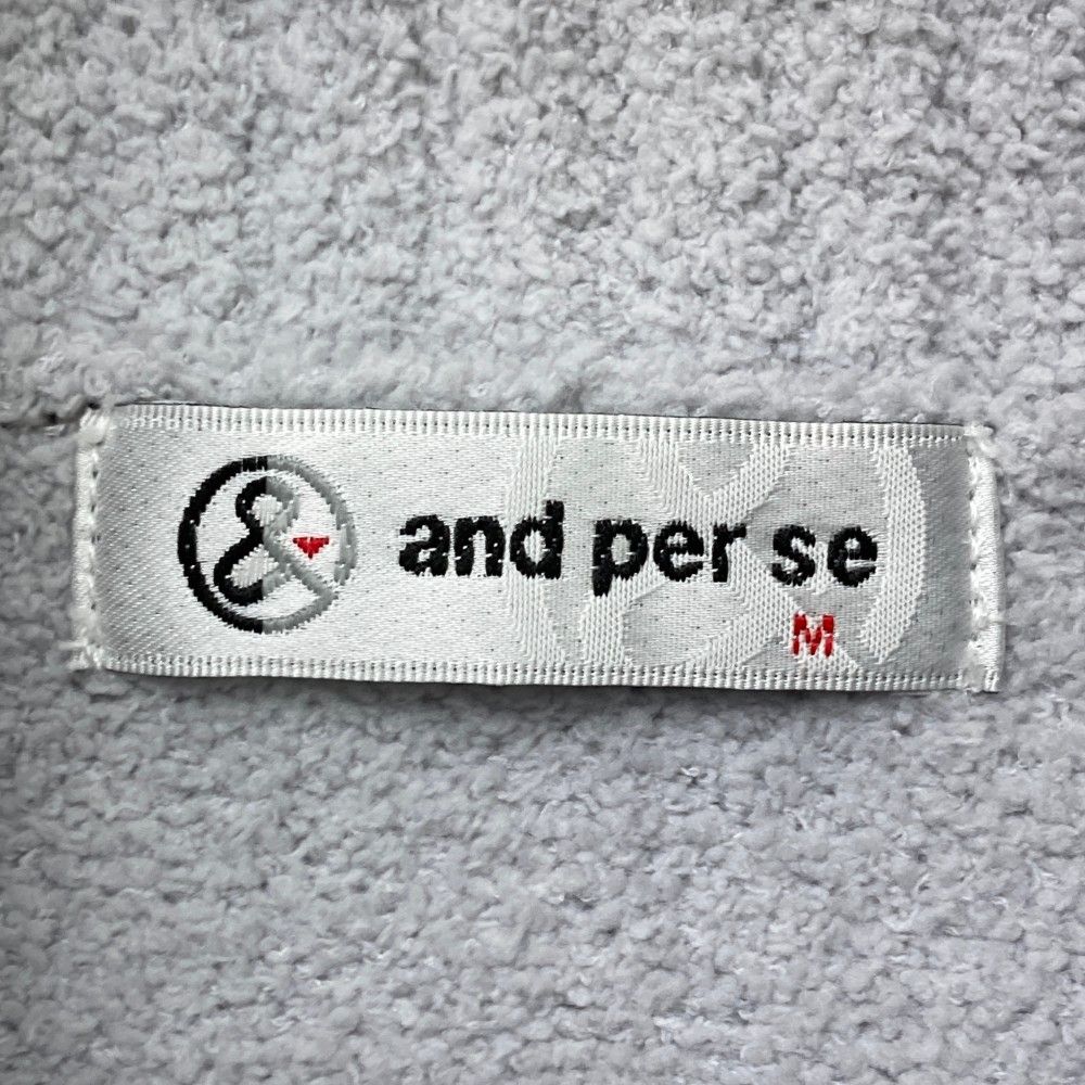 サイズ：M AND PER SE アンパスィ  ウール混 ハイネック ニットセーター  グレー系 [240101432506] ゴルフウェア レディース ストスト サイズ：M AND PER SE アンパスィ ウール混 ハイネック ニット