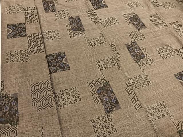 平和屋着物○本場大島紬 短冊花文 正絹 逸品 BAAT3190hv