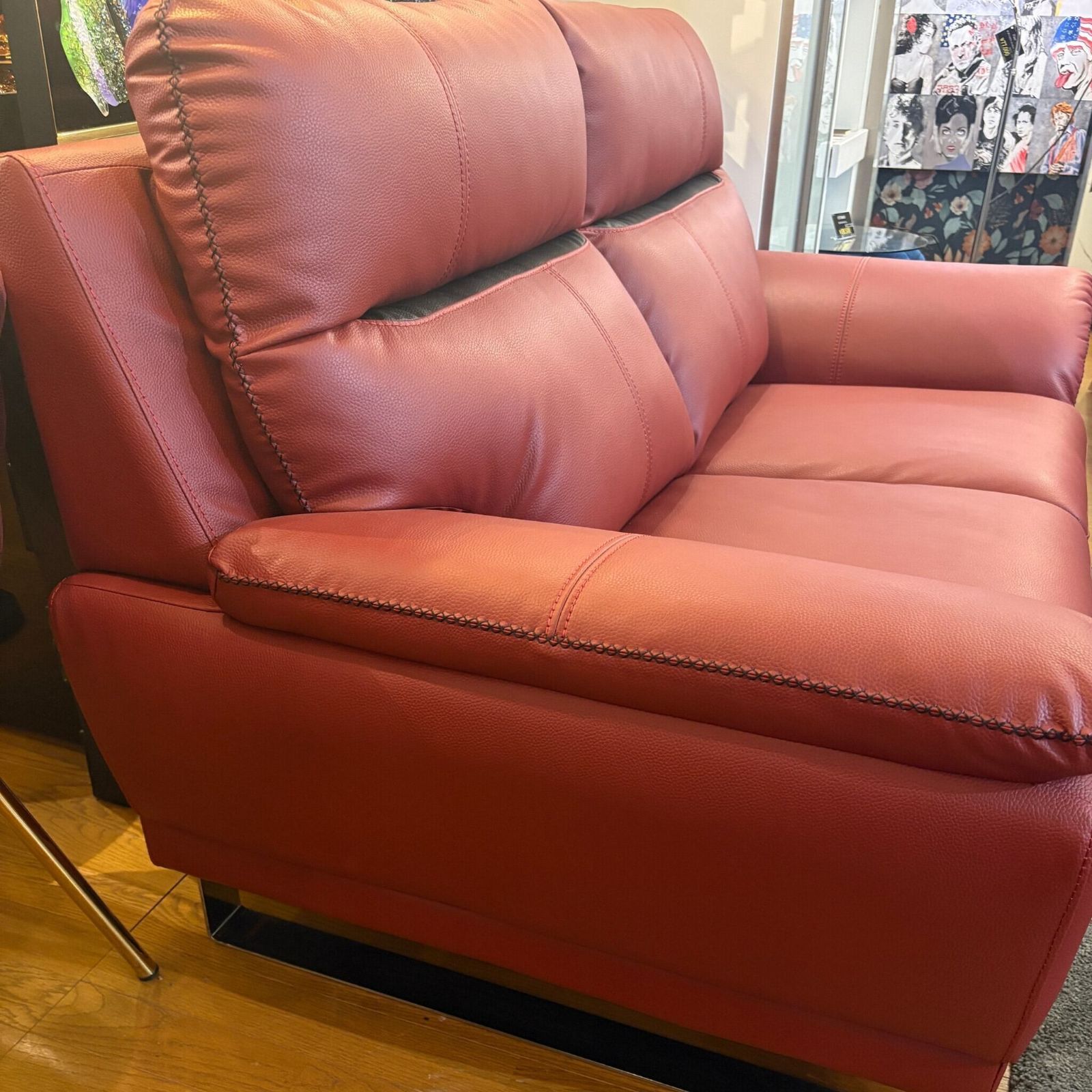 ハイグレードエアレザー ステンレス脚