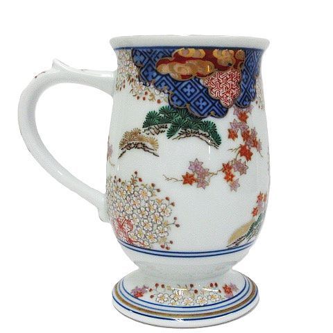 泉ジョッキ 有田焼、其泉、マグカップ、ビアジョッキ、ぐい呑み2対4個