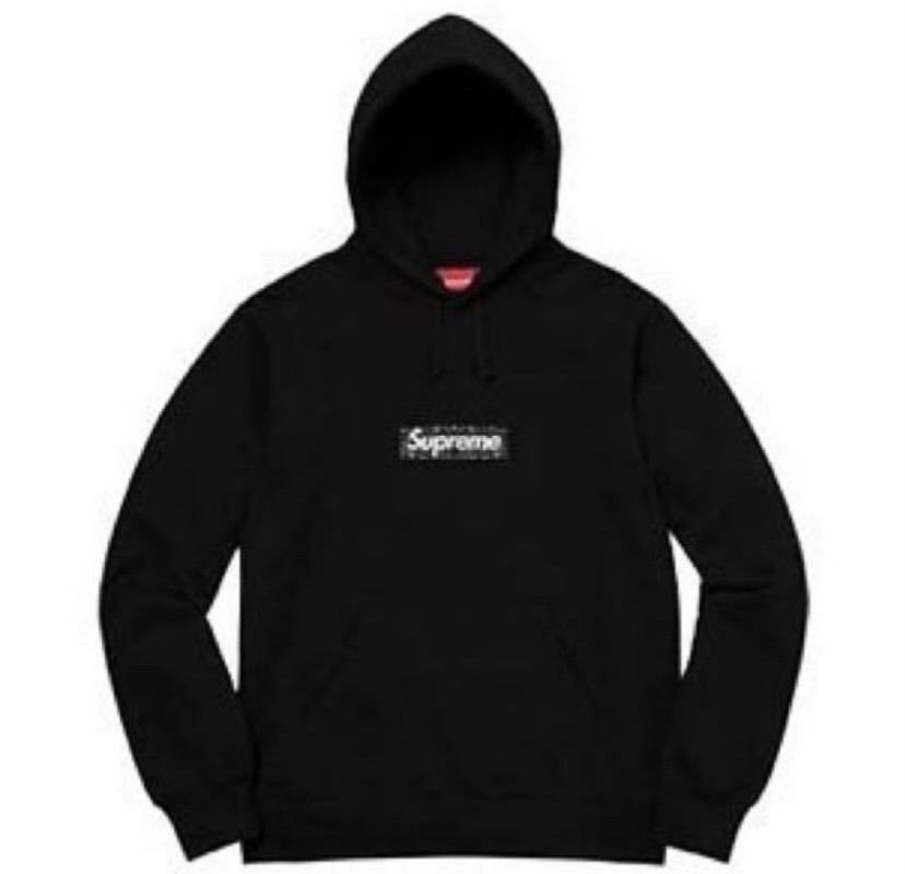 Lsize 黒 Supreme Bandana Box Logo hooded