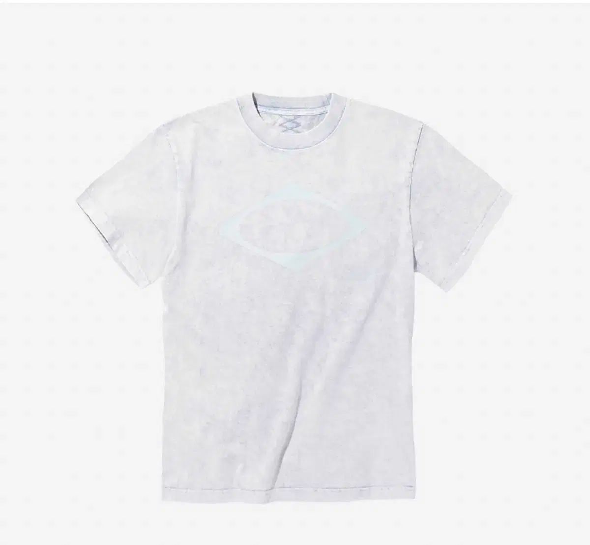 MISCHIEF ミスチーフ RHOMBUS ランバス ウォッシュド ベーシック Tシャツ 漂白済み ライト 青